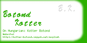 botond kotter business card